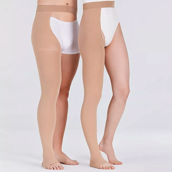 Чулок с застежкой на талии компрессионные Venoteks Medical, арт. 2P288, открытый носок, длинные, 71-