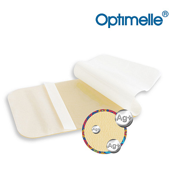 Повязка Optimelle JelleSorb Ag+  гидрогелевая неадгезивная с ионами серебра