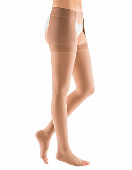 Чулок с застежкой на талии компрессионные Medi mediven forte, арт. 326, открытый носок, длинные  72-