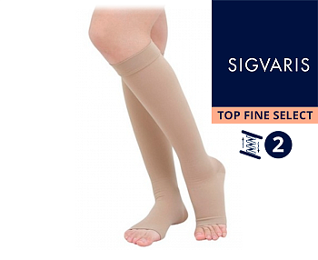 Гольфы компрессионные Sigvaris Top Fine/Essential classical 2, арт. TFS2/ECL2, открытый носок, корот