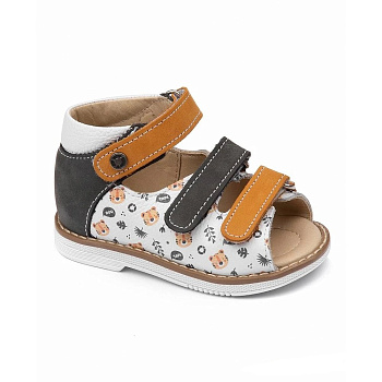 Сандалии открытые Тапибу, Нарцисс, арт. FT-26036.20-OL12O.01, серый/тигрята