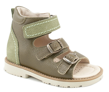 Сандалии открытые МЕГА Orthopedic, арт. 052 02 26-10, хаки (SALE)