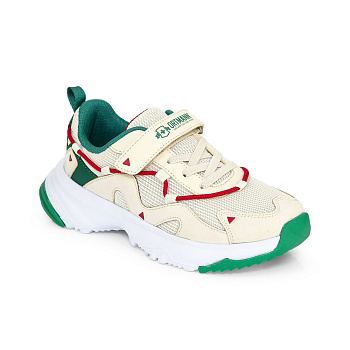 Кроссовки Ortmann KIDS Odena, арт. 29.21, бежевый/зеленый