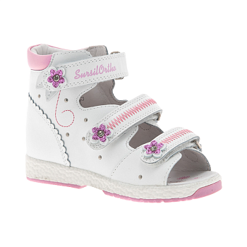 Сандалии антиварусные SursilOrtho, арт. AV15-017, белый/розовый