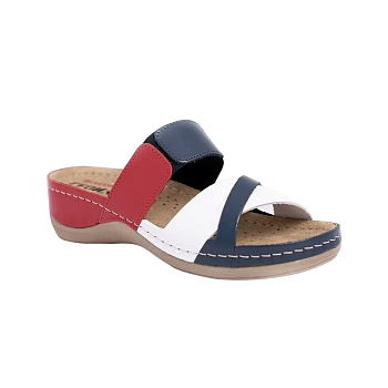 Сандалии женские Leon medical, арт. MED909TBC, белый/красный/синий