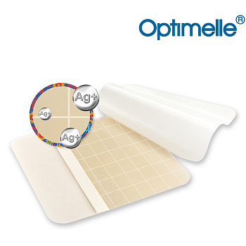 Повязка Optimelle Aquacoll Ag+ гидроколлоидная с ионами серебра 