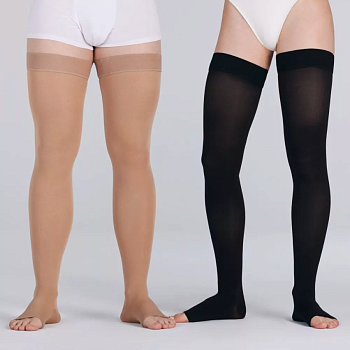 Чулки компрессионные Venoteks Medical, арт. 2P280, открытый носок, длинные, 71-82 см
